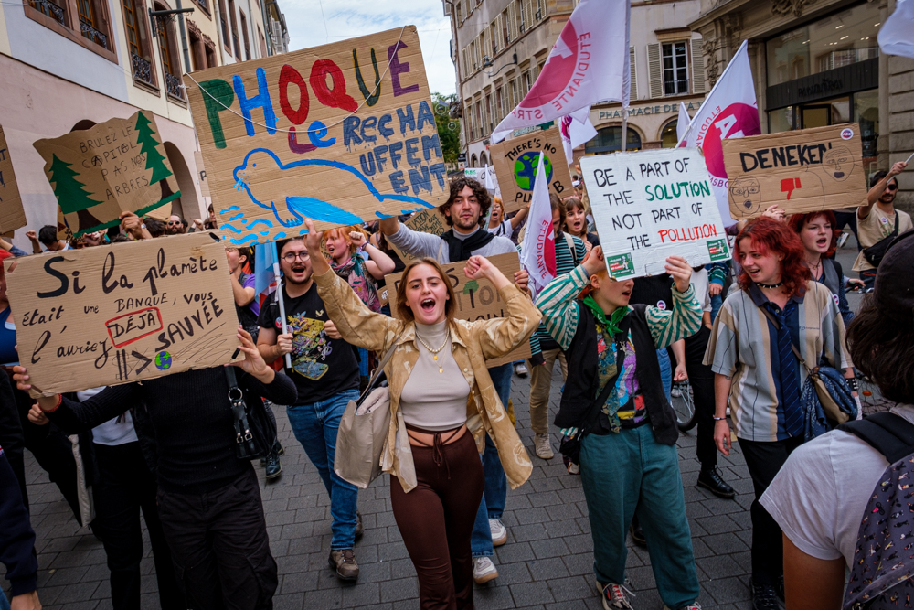 Grève mondiale des jeunes pour le Climat. Strasbourg, 23/09/2022